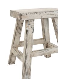 Tabouret Ibiza Rectangle Bois Blanc Delave - Par 2