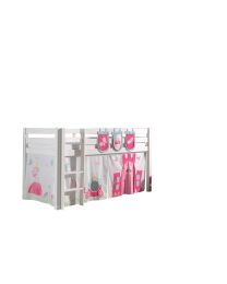This Pino-combination Contains A Pino Mid Sleeper White And A Curtain Princess And A 3 Pockets Princess