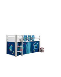 This Pino-combination Contains A Pino Mid Sleeper White And A Curtain Astro And A 3 Pockets Astro