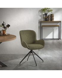 Upholstered Revolving Chair Moss Color - Per 2