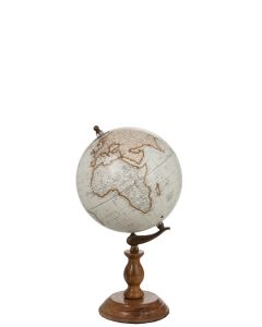 Globe Sur Pied Bois Blanc/naturel Medium