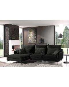 Corner Sofa In Beautiful Anthracite Velvet Look